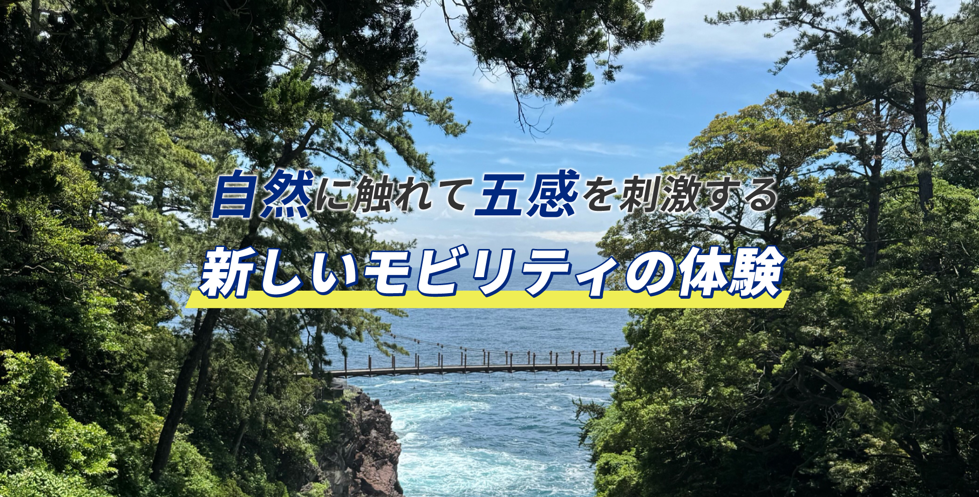 自然に触れて五感を刺激する　新しいモビリティの体験　eアシスト
